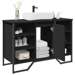 Servantskap Svart 91X35X60 Cm Konstruert Tre