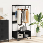 Garderobe Svart 90X50X180 Cm Konstruert Tre