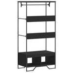 Garderobe Svart 90X50X180 Cm Konstruert Tre
