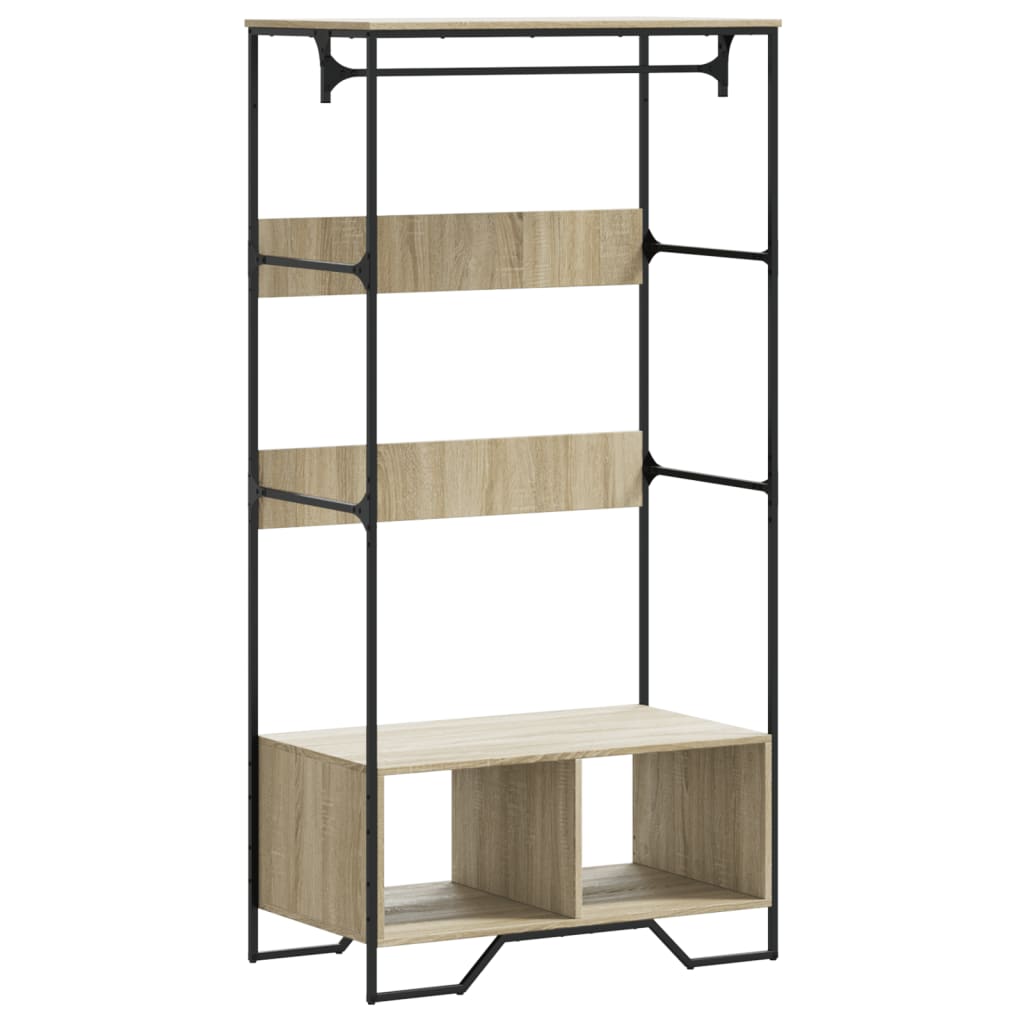 Garderobe Sonoma Eik 90X50X180 Cm Konstruert Tre