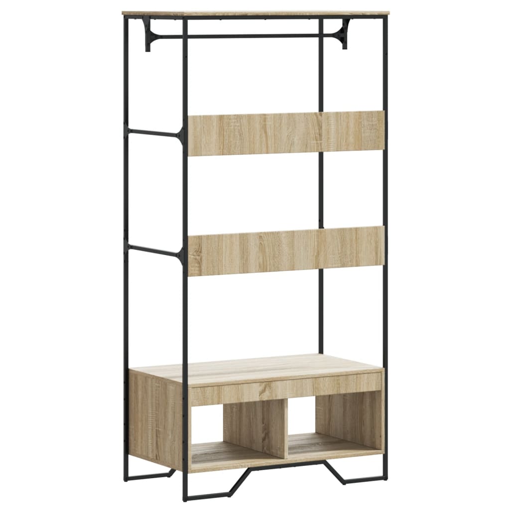 Garderobe Sonoma Eik 90X50X180 Cm Konstruert Tre
