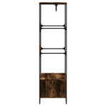 Garderobe Røkt Eik 90X50X180 Cm Konstruert Tre