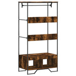 Garderobe Røkt Eik 90X50X180 Cm Konstruert Tre