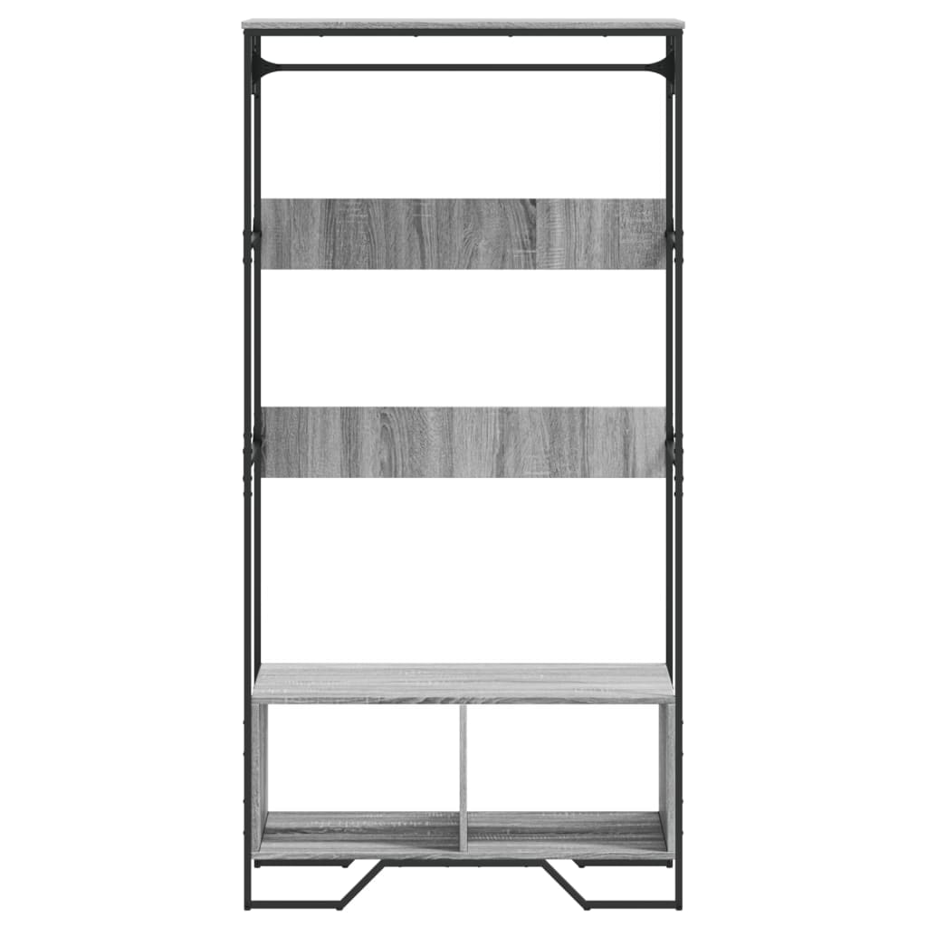 Garderobe Grå Sonoma 90X50X180 Cm Konstruert Tre