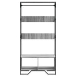 Garderobe Grå Sonoma 90X50X180 Cm Konstruert Tre