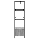 Garderobe Grå Sonoma 90X50X180 Cm Konstruert Tre