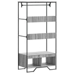 Garderobe Grå Sonoma 90X50X180 Cm Konstruert Tre