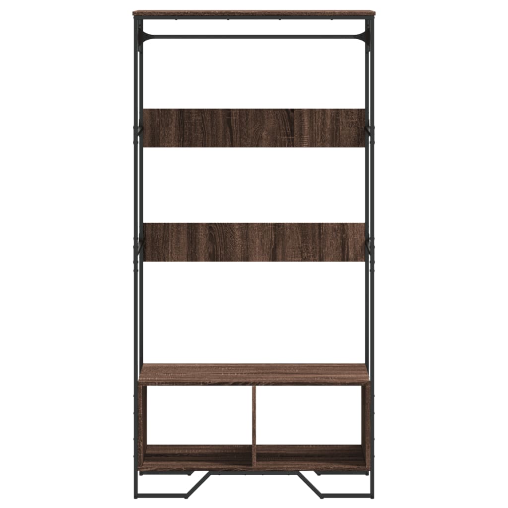 Garderobe Brun Eik 90X50X180 Cm Konstruert Tre