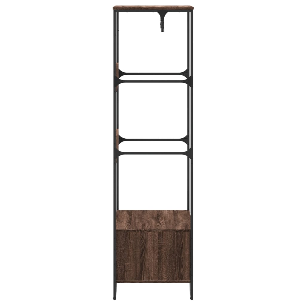 Garderobe Brun Eik 90X50X180 Cm Konstruert Tre