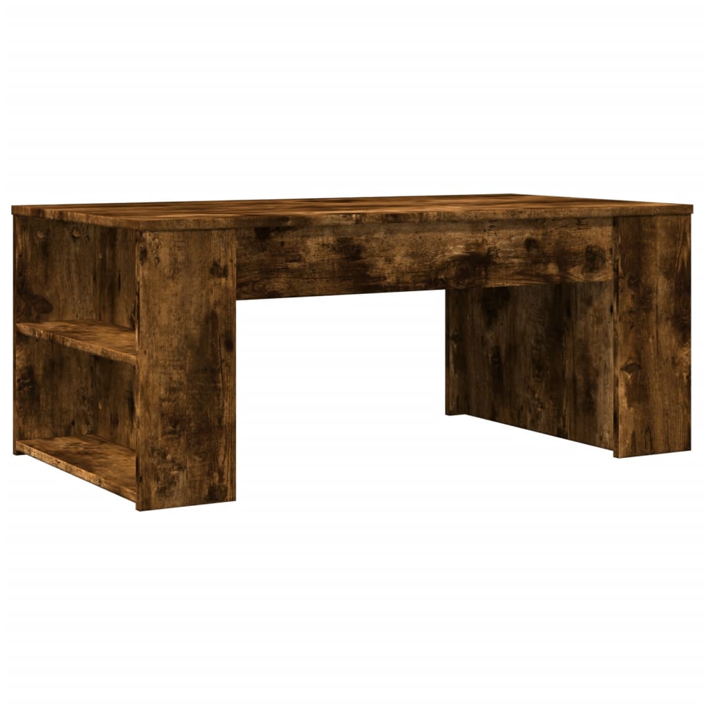 Salongbord Røkt Eik 102X55X42 Cm Konstruert Tre