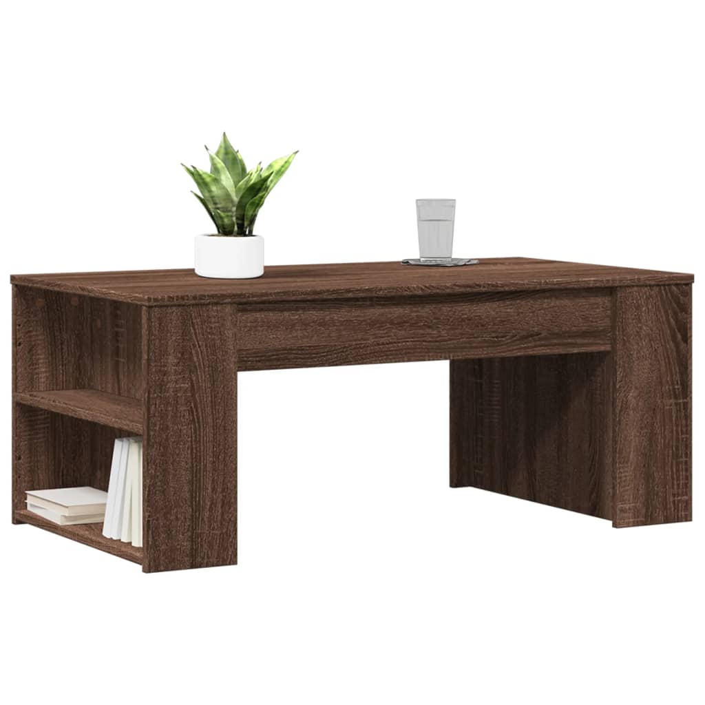 Salongbord Brun Eik 102X55X42 Cm Konstruert Tre