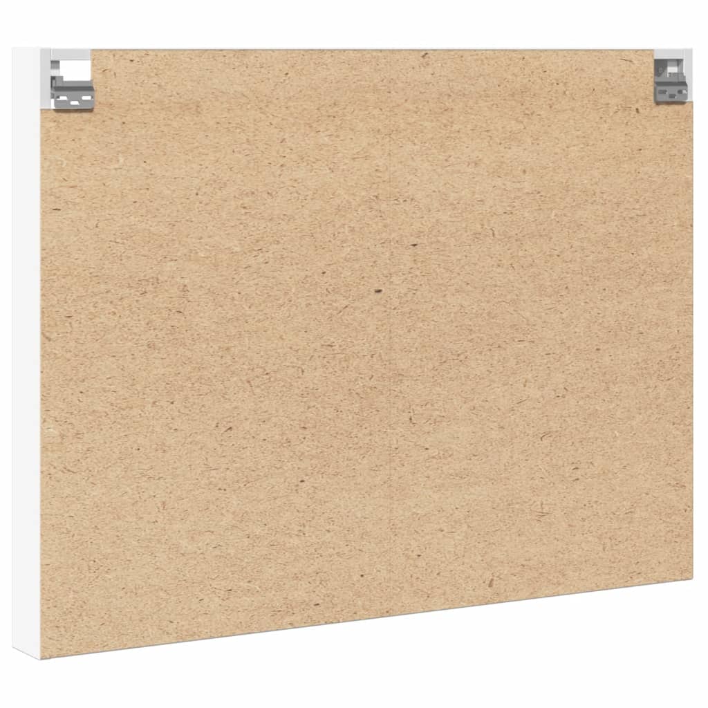 Vitrineskap Hvit 100X8,5X75 Cm Konstruert Tre