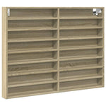 Vitrineskap Sonoma Eik 100X8,5X75 Cm Konstruert Tre