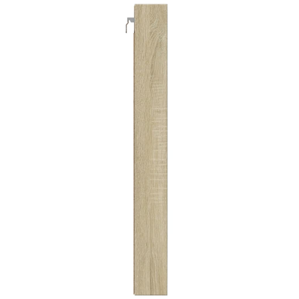 Vitrineskap Sonoma Eik 100X8,5X75 Cm Konstruert Tre