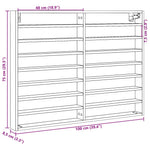 Vitrineskap Sonoma Eik 100X8,5X75 Cm Konstruert Tre
