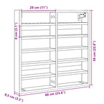 Hyller Hvit 60X8,5X58 Cm Konstruert Tre