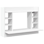 Veggmontert Skrivebord Hvit 105X48X75 Cm Konstruert Tre