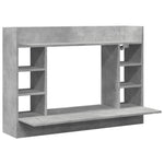 Veggmontert Skrivebord Grå 105X48X75 Cm Konstruert Tre