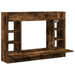 Veggmontert Skrivebord Røkt Eik 105X48X75 Cm Konstruert Tre