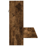 Veggmontert Skrivebord Røkt Eik 105X48X75 Cm Konstruert Tre