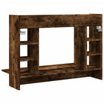 Veggmontert Skrivebord Røkt Eik 105X48X75 Cm Konstruert Tre