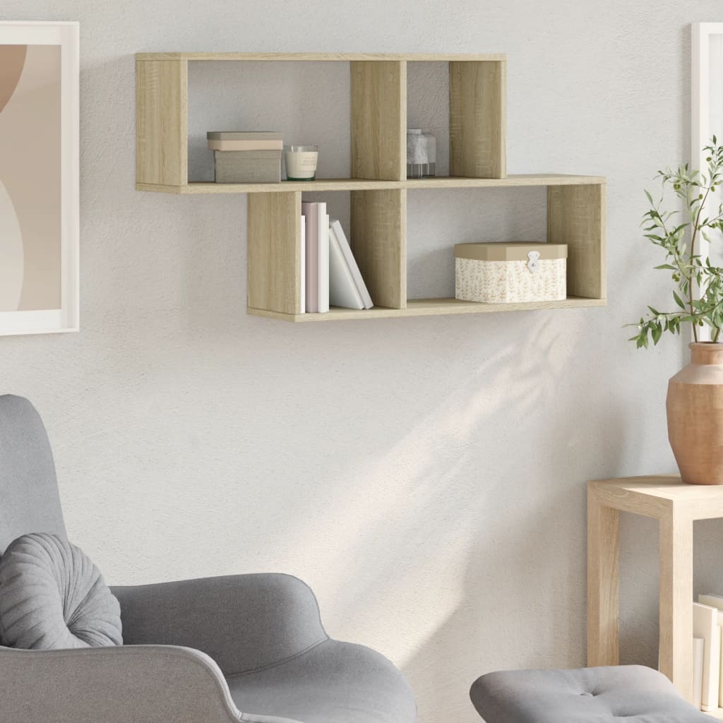 Vegghylle Sonoma Eik 100X20X53 Cm Konstruert Tre