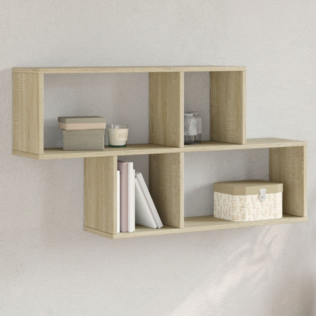 Vegghylle Sonoma Eik 100X20X53 Cm Konstruert Tre