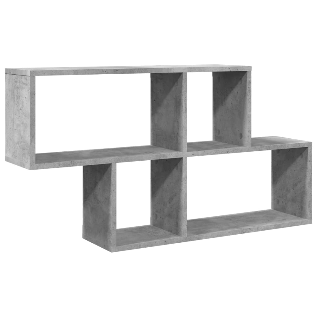 Vegghylle Betonggrå 100X20X53 Cm Konstruert Tre