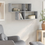 Vegghylle Betonggrå 100X20X53 Cm Konstruert Tre