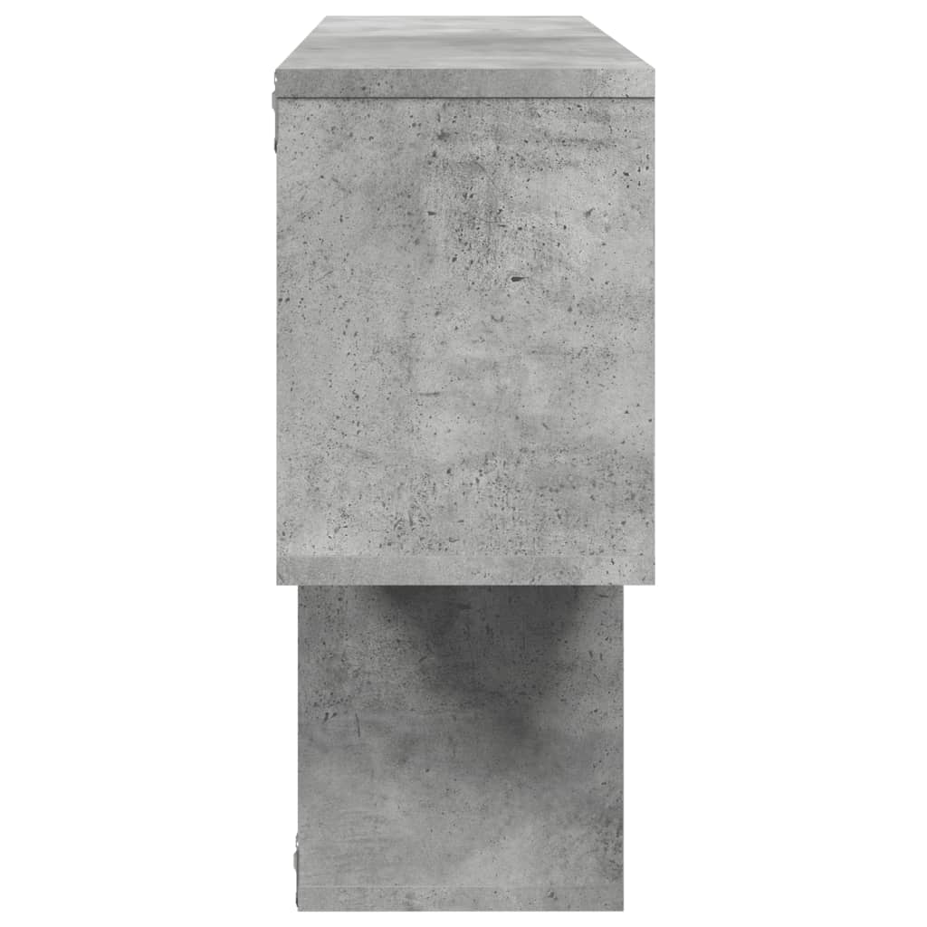 Vegghylle Betonggrå 100X20X53 Cm Konstruert Tre