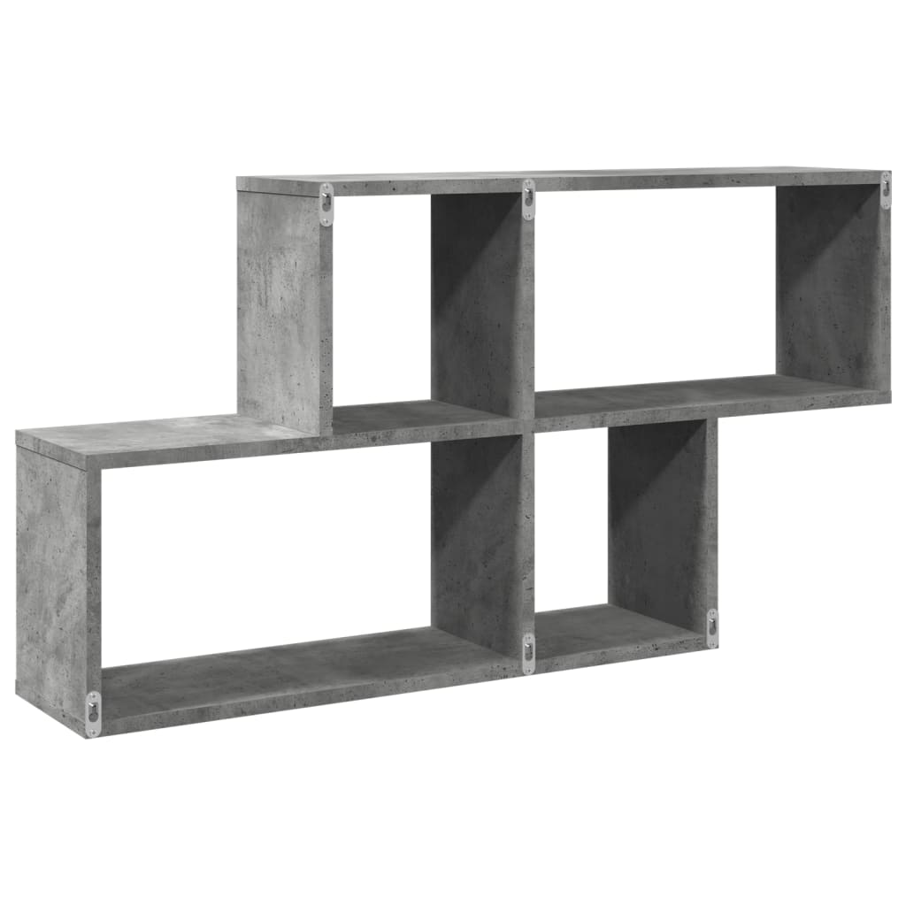 Vegghylle Betonggrå 100X20X53 Cm Konstruert Tre
