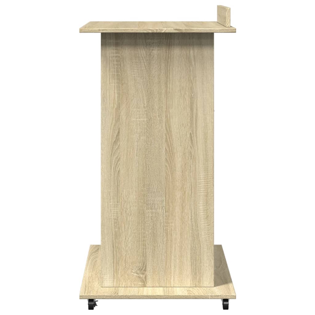 Kateter Med Hjul Og Skuff Sonoma Eik 55X55X107Cm Konstruert Tre
