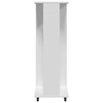 Garderobe Med Hjul Hvit 102X38X110 Cm Konstruert Tre
