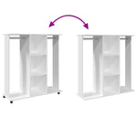 Garderobe Med Hjul Hvit 102X38X110 Cm Konstruert Tre