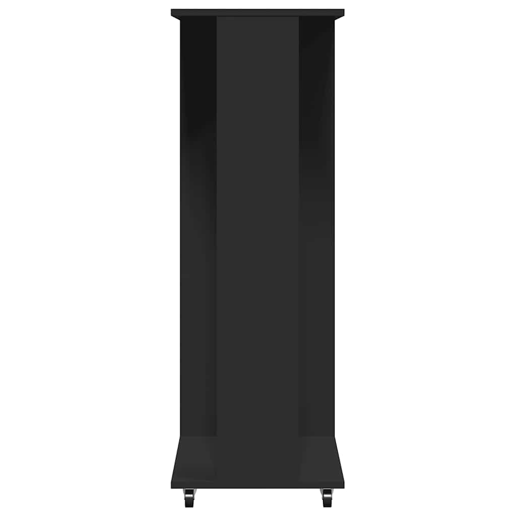 Garderobe Med Hjul Svart 102X38X110 Cm Konstruert Tre