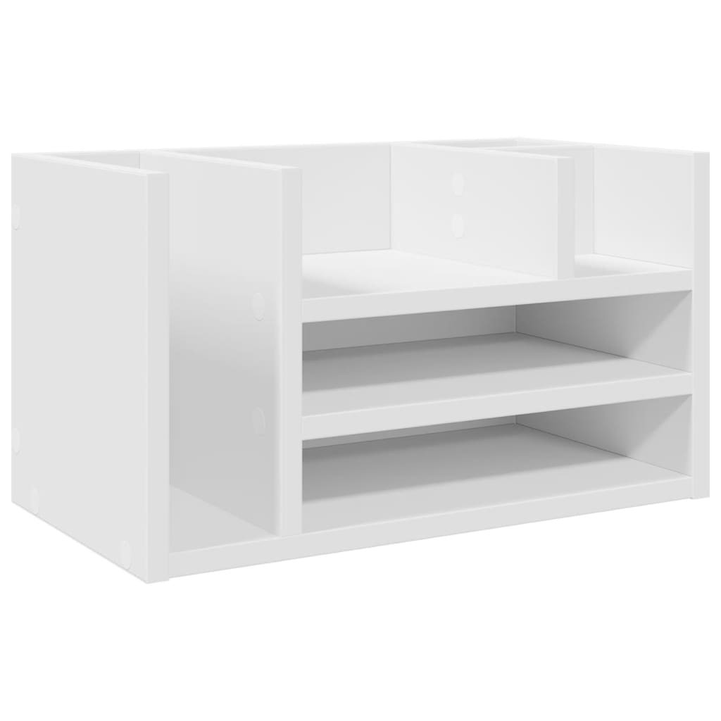 Hylle Til Skrivebord Hvit 44,5X24X25 Cm Konstruert Tre
