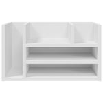 Hylle Til Skrivebord Hvit 44,5X24X25 Cm Konstruert Tre
