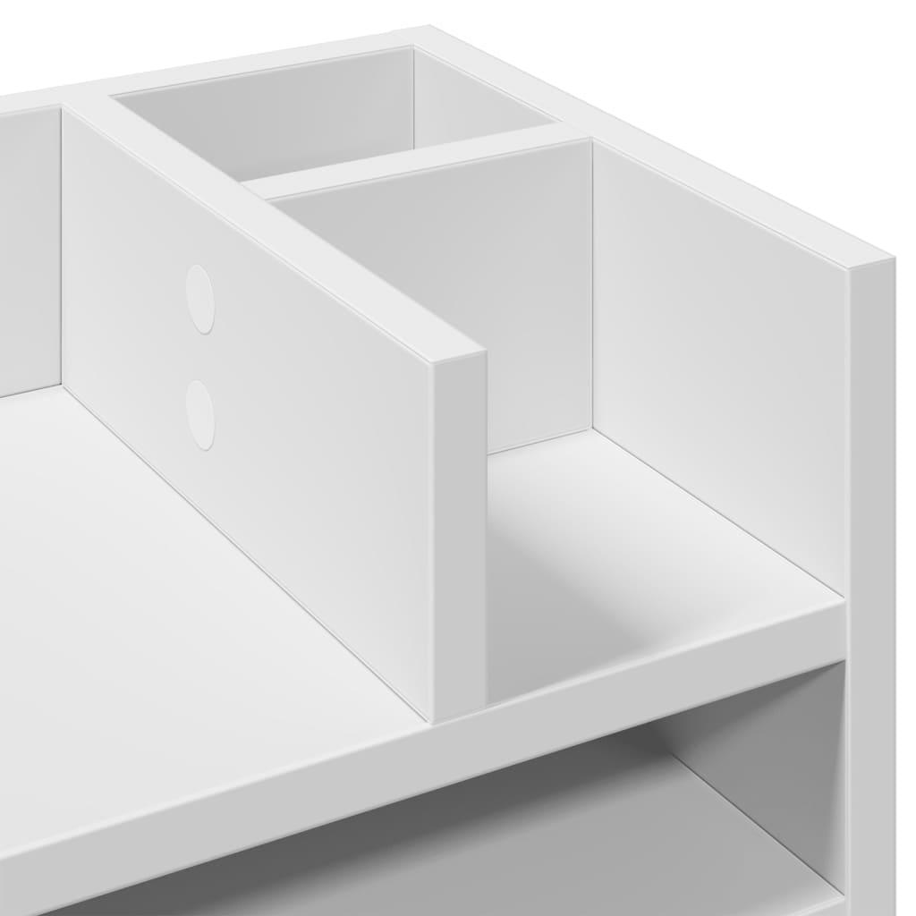 Hylle Til Skrivebord Hvit 44,5X24X25 Cm Konstruert Tre