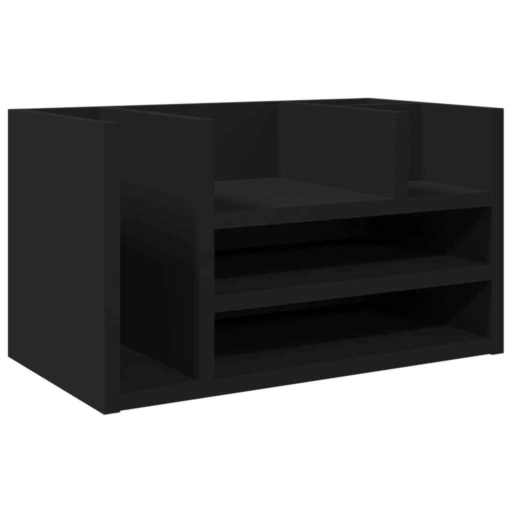 Hylle Til Skrivebord Svart 44,5X24X25 Cm Konstruert Tre
