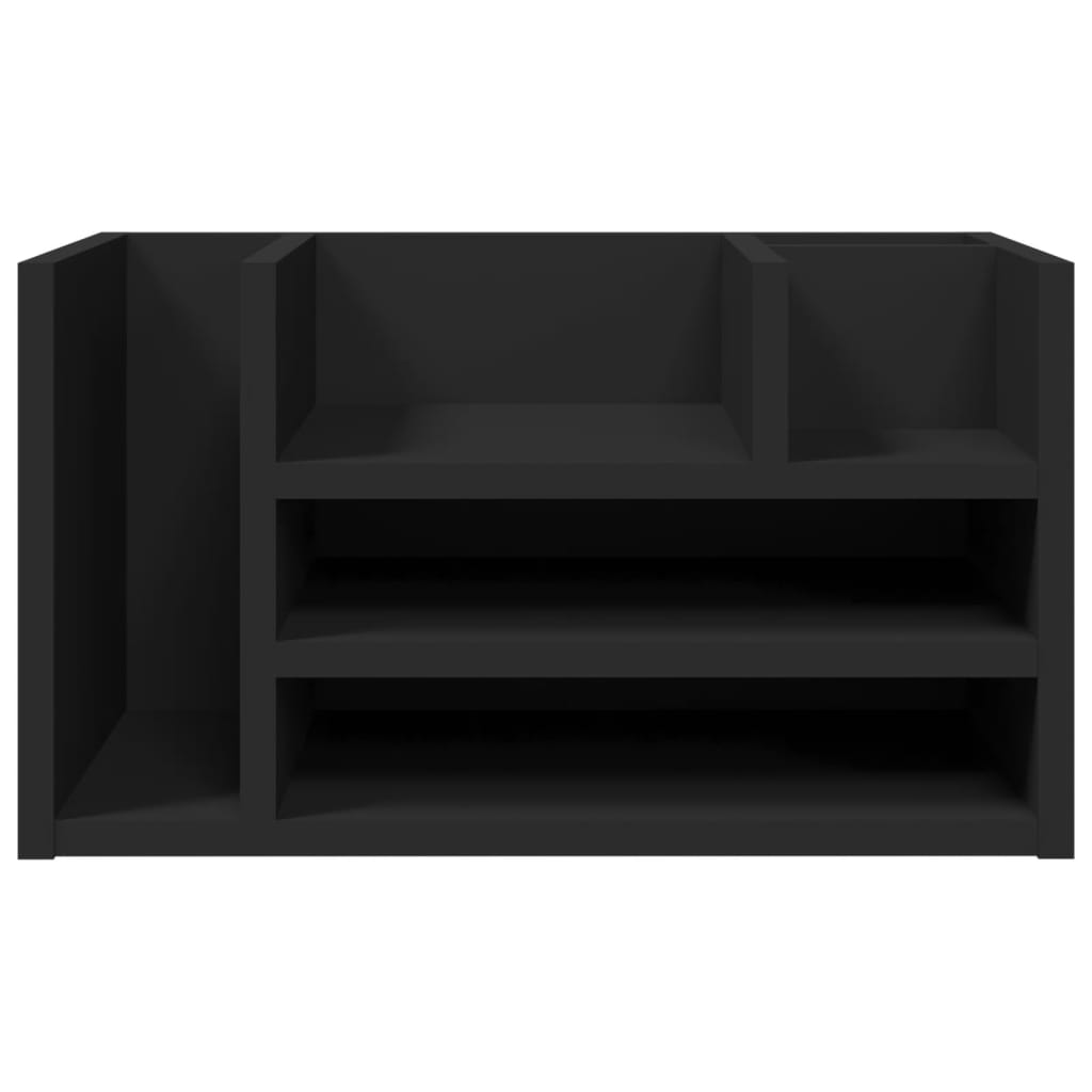 Hylle Til Skrivebord Svart 44,5X24X25 Cm Konstruert Tre