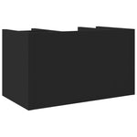 Hylle Til Skrivebord Svart 44,5X24X25 Cm Konstruert Tre