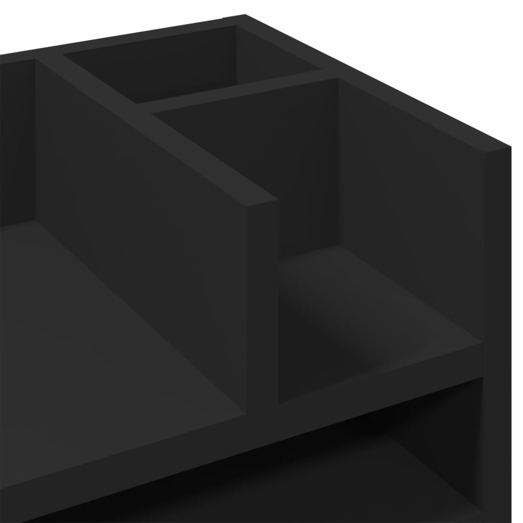 Hylle Til Skrivebord Svart 44,5X24X25 Cm Konstruert Tre