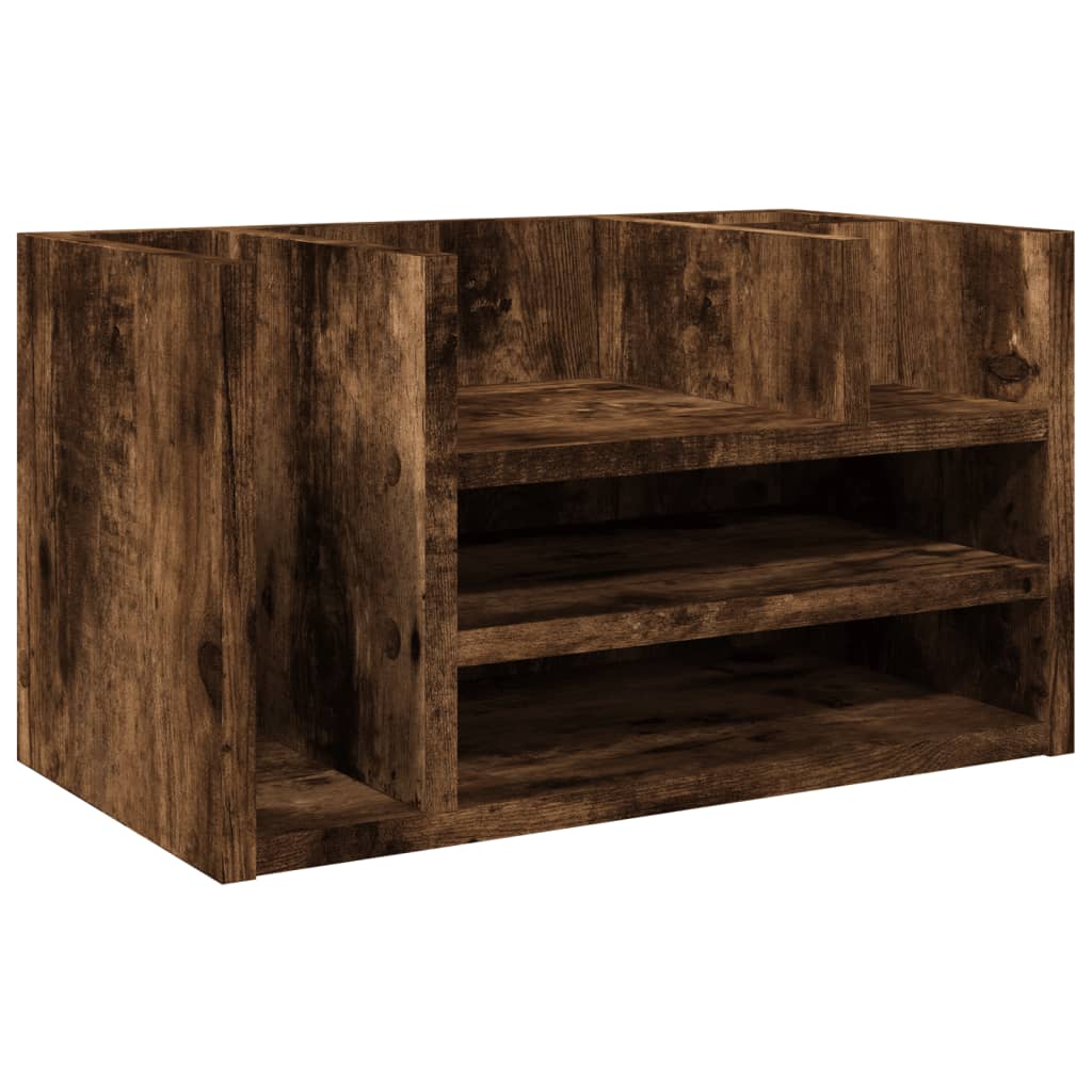 Hylle Til Skrivebord Røkt Eik 44,5X24X25 Cm Konstruert Tre