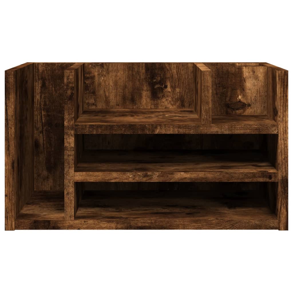 Hylle Til Skrivebord Røkt Eik 44,5X24X25 Cm Konstruert Tre