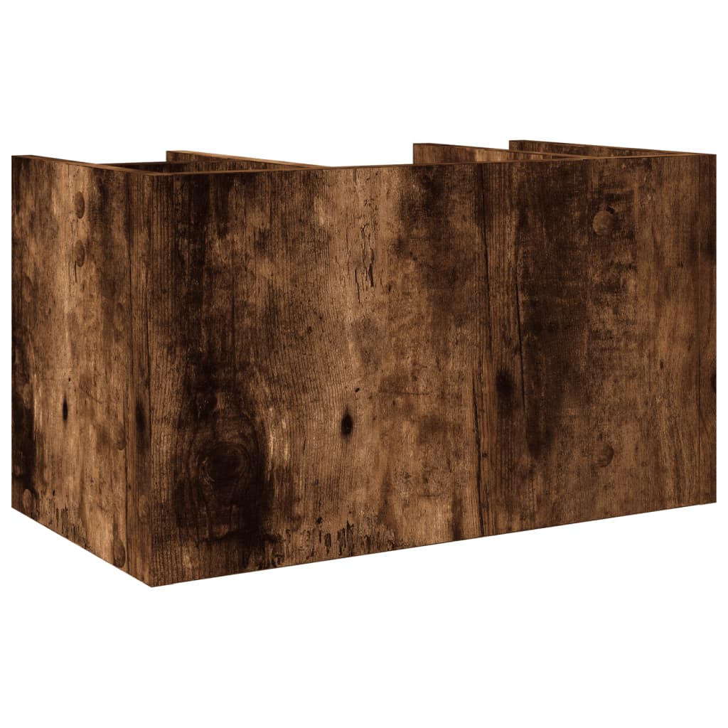 Hylle Til Skrivebord Røkt Eik 44,5X24X25 Cm Konstruert Tre