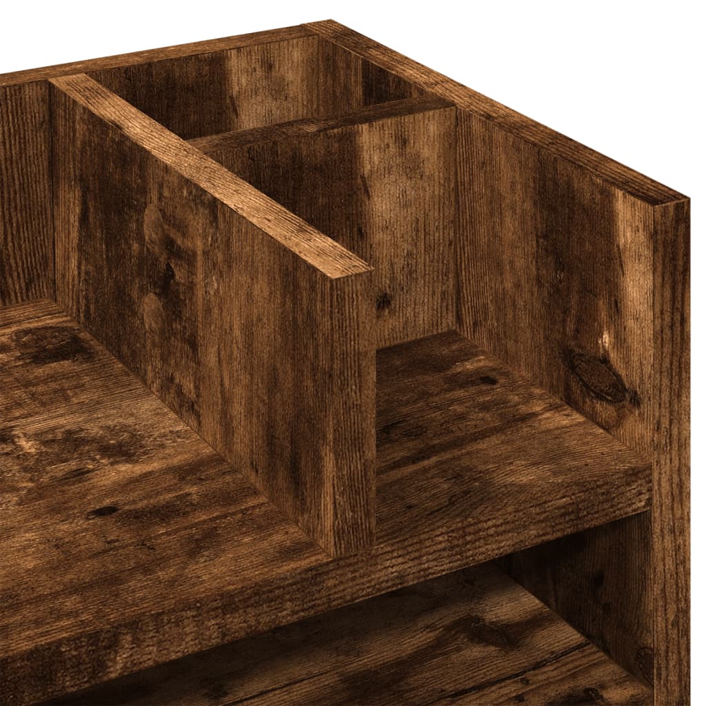 Hylle Til Skrivebord Røkt Eik 44,5X24X25 Cm Konstruert Tre
