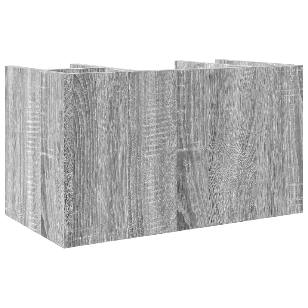 Hylle Til Skrivebord Grå Sonoma 44,5X24X25 Cm Konstruert Tre