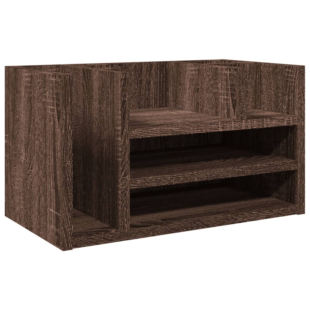 Hylle Til Skrivebord Brun Eik 44,5X24X25 Cm Konstruert Tre