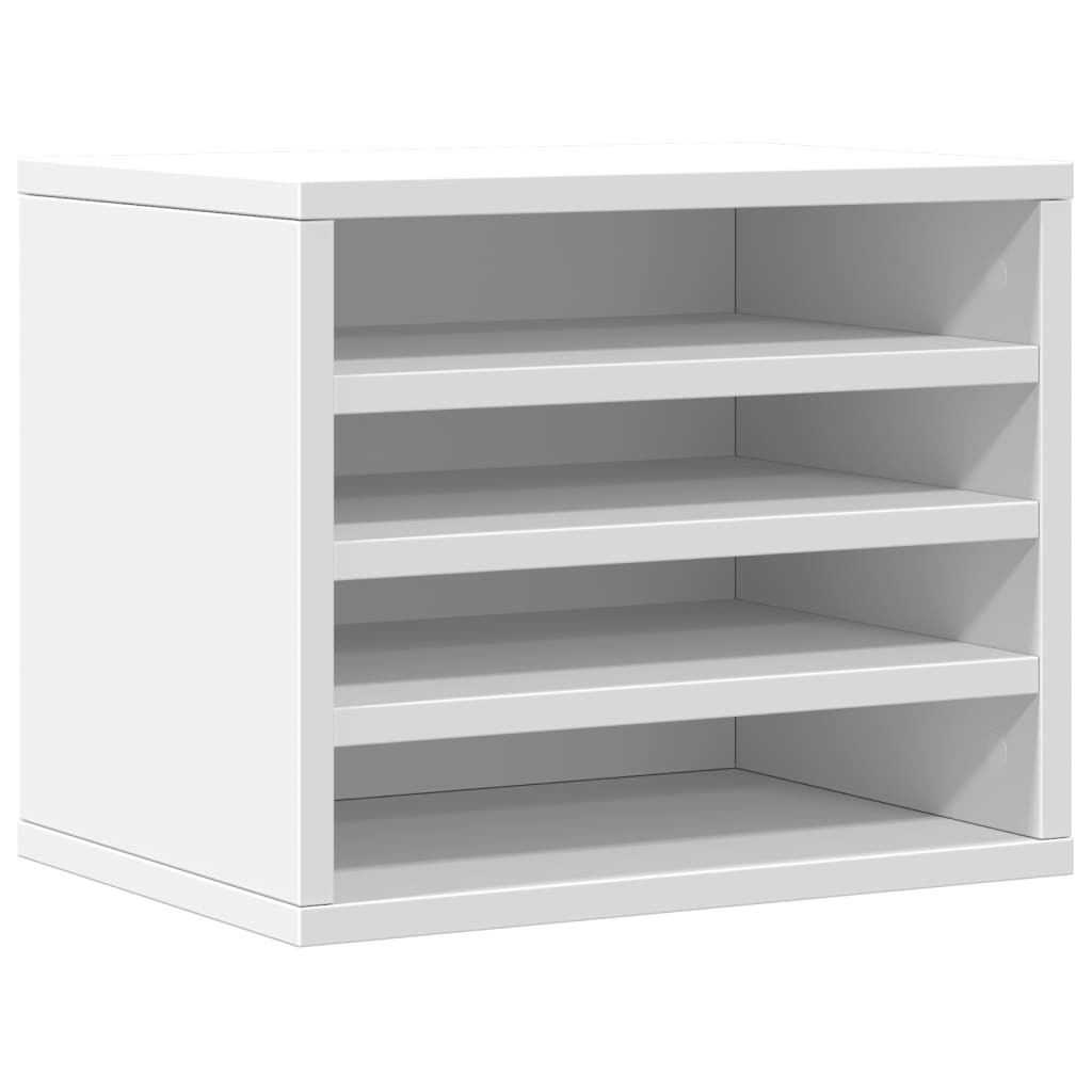 Hylle Til Skrivebord Hvit 36X26X29,5 Cm Konstruert Tre