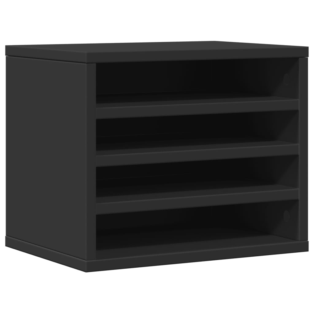 Hylle Til Skrivebord Svart 36X26X29,5 Cm Konstruert Tre